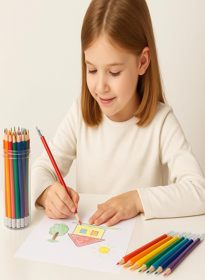 Ouksma Pre-sharpened Colored Pencils with Erasers, Erasable Color Pencils, Drawing Pencil, Art Pencil for School Supplies, Drawing Supplies (36 Colors) - Image 4